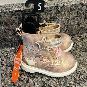 New wonder nation baby girl star combat boots